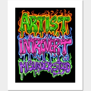 Artist Introvert Misunderstood Posters and Art